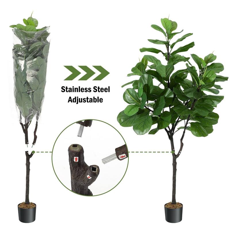 6ft Artificial Fiddle Leaf Fig Tree - 6 FT
