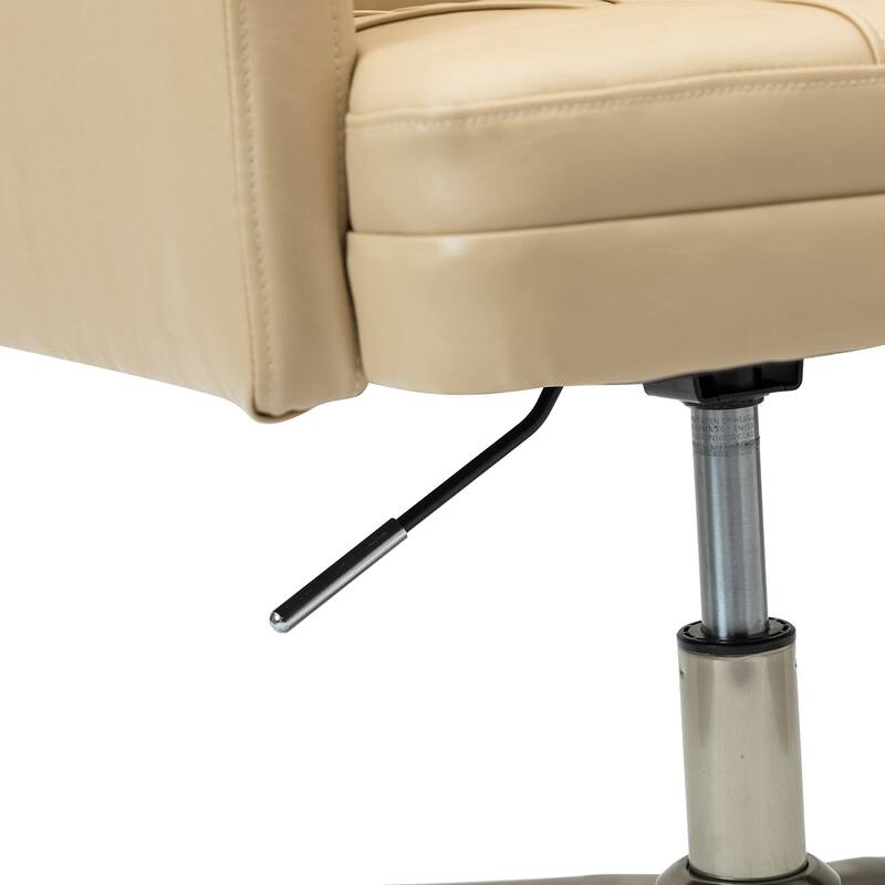 Lorenz Modern Vegan Leather Height-adjustable Office Chair with 5 Wheels by HULALA HOME