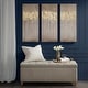 preview thumbnail 1 of 6, Madison Park Dewy Forest Gold Foil Abstract 3-piece Canvas Wall Art Set 15 x 35