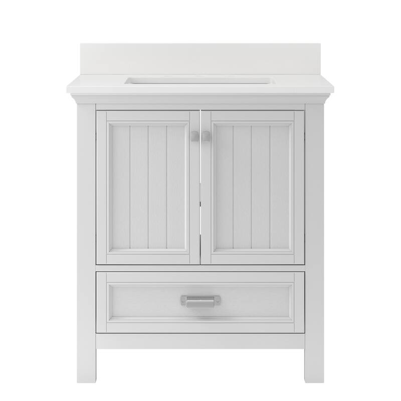 CRAFT + MAIN BAVT3122D-QSWZ Brantley 30" Free Standing Single Basin - White
