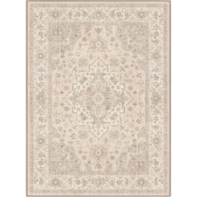 Well Woven Apollo Summit Medallion Orinetal Low Pile Easy Clean Rug