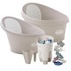 preview thumbnail 1 of 4, Shnuggle Toddler Bath, Baby Bath and Accessories Bundle Beige