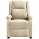 preview thumbnail 3 of 6, vidaXL Massage Chair Cream Fabric - 27.6" x 36.6" x 38.6"