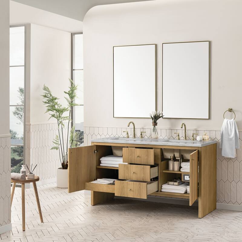 James Martin Vanities 435-V60D-FVSL Hudson 60" Free Standing Double