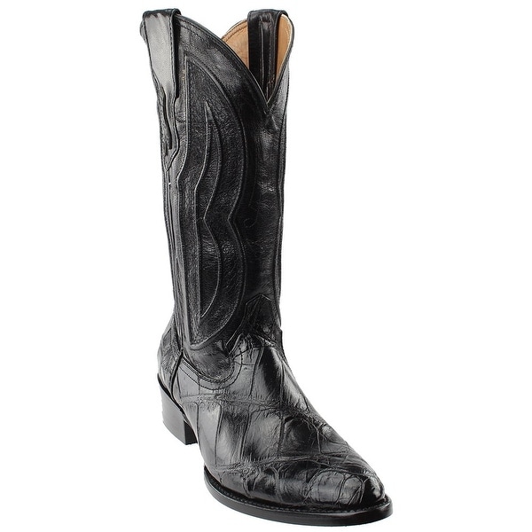 round toe alligator boots