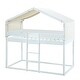preview thumbnail 4 of 7, White Twin over Twin Wood Bunk Bed with Tent & Under Bed Space