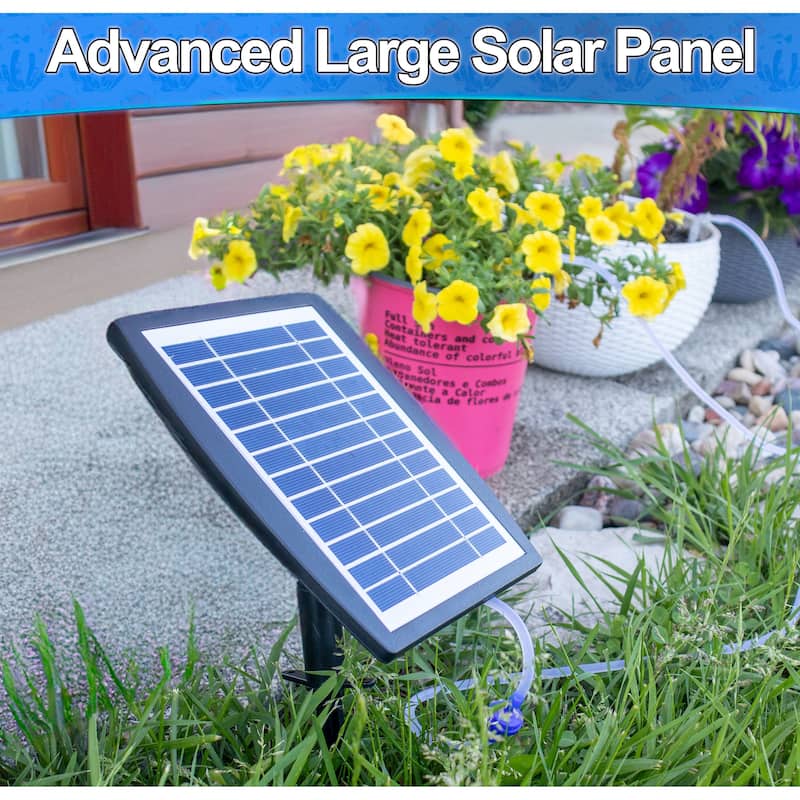 Solar Self Watering Plant Drip Irrigation System for 15 Plants Multiple Automatic Control Modes - regular
