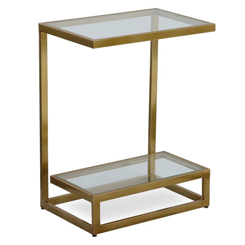Uttermost Musing Brushed Brass Accent Table - 18"W x 24"H x 12"D