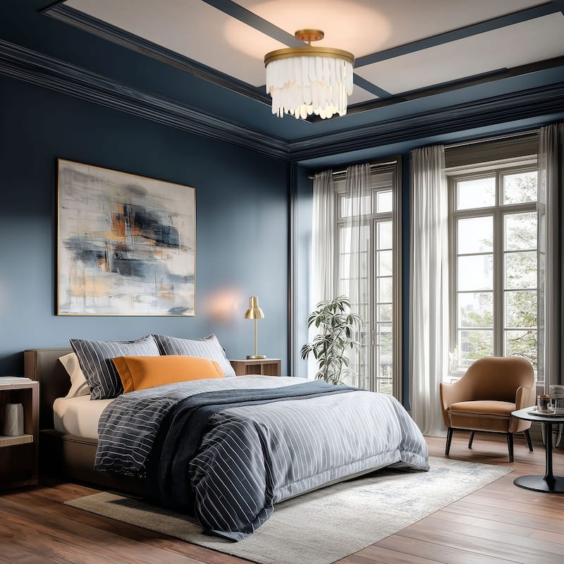 Minka Lavery 2076 Briscade 6 Light 18" Wide Semi-Flush Waterfall