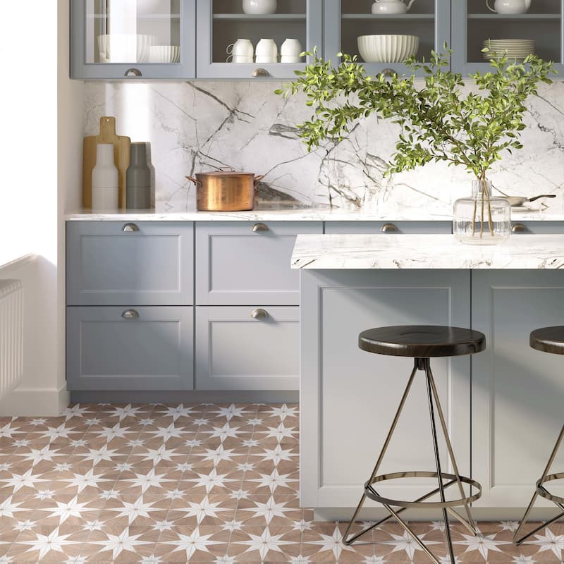 Merola Tile Llama Stella Loire Verso Noce 9-3/4" x 9-3/4" Porcelain Floor and Wall Tile