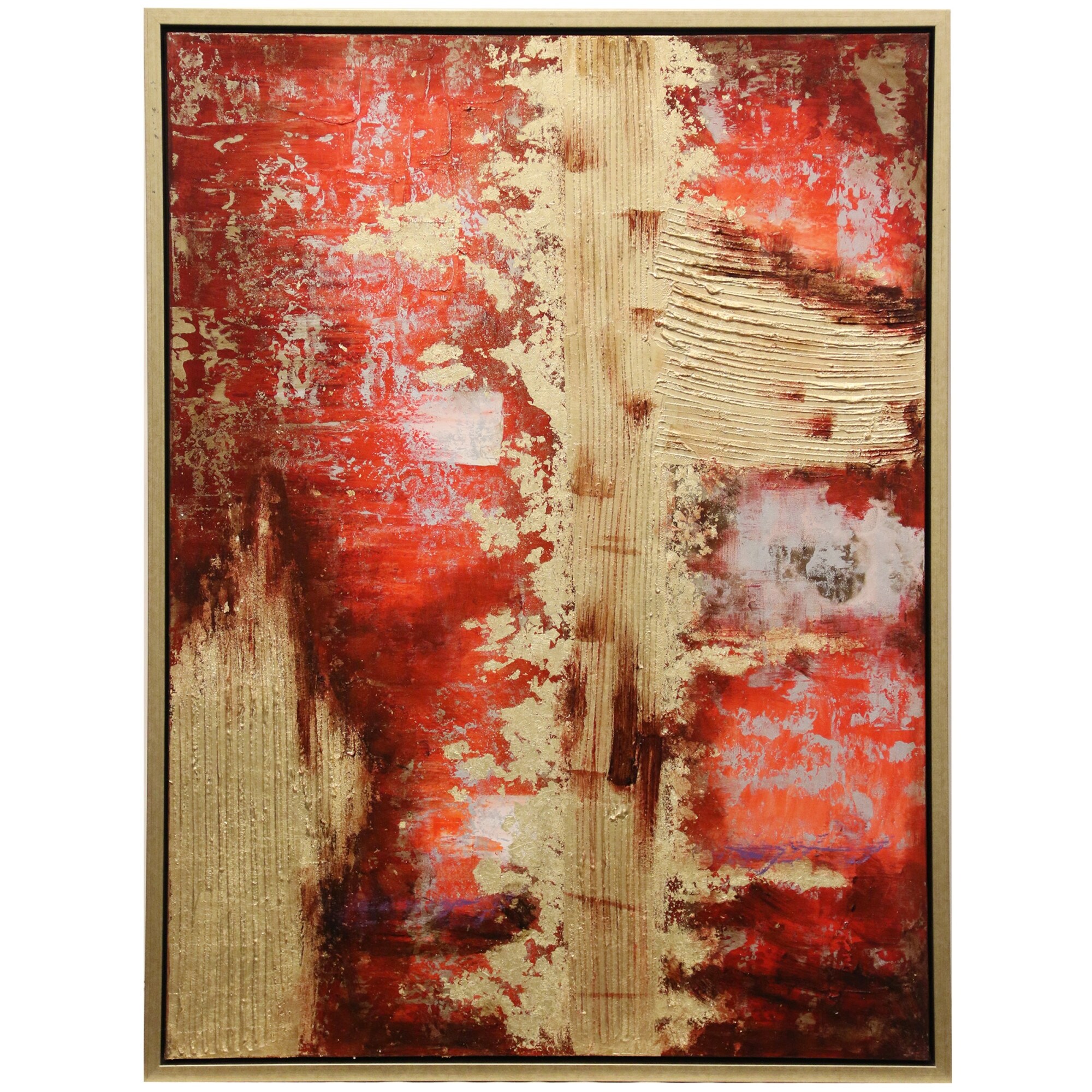 Shop Harp And Finial Hfw32891 Berkshire 42 X 32 Framed Abstract