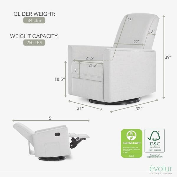 dimension image slide 2 of 3, Evolur Raleigh Glider