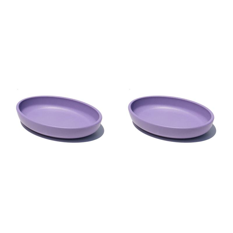 Bevel Cat Saucer, Lilac , Wheat PP, 0.81 cups, Set of 2 - Purple - Purple