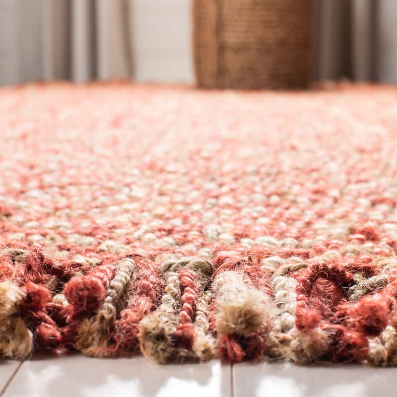 SAFAVIEH Handmade Natural Fiber Yanina Sisal Tassel Rug - Rust - 9' x 12'