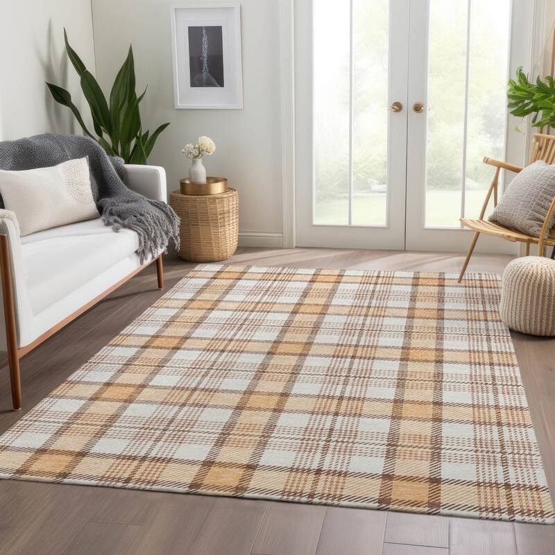 Premium Washable Super Soft Plaid Mayfield Rug