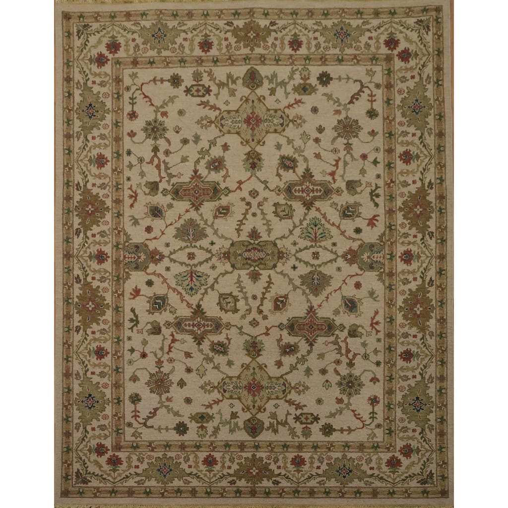 Hand Knotted Oriental 100% Wool Carpet Traditional Pink Sumak Area Rug - 10' 2'' X 8' 0''