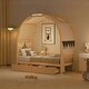 preview thumbnail 5 of 19, Twin Size Bed With Arched Roof and 2 Drawers