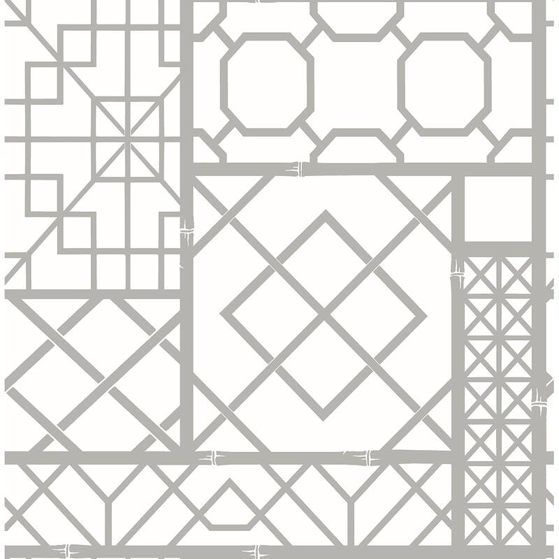 NextWall Garden Trellis Peel and Stick Wallpaper - 20.5 in. W x 18 ft. L - Harbor Grey