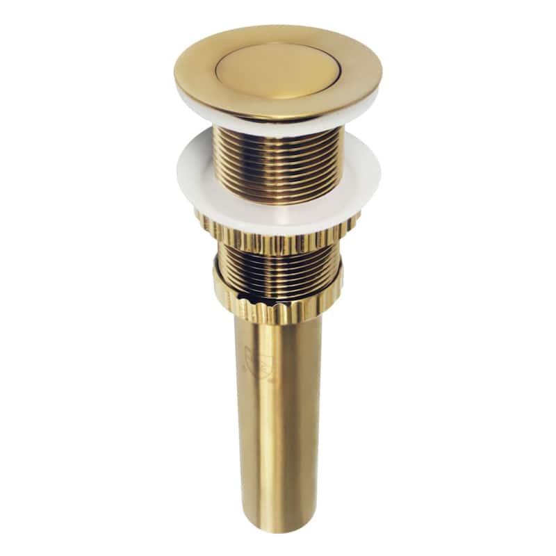 Kingston Brass Coronet Brass Push Pop-Up Bathroom Sink Drain - Brushed Brass