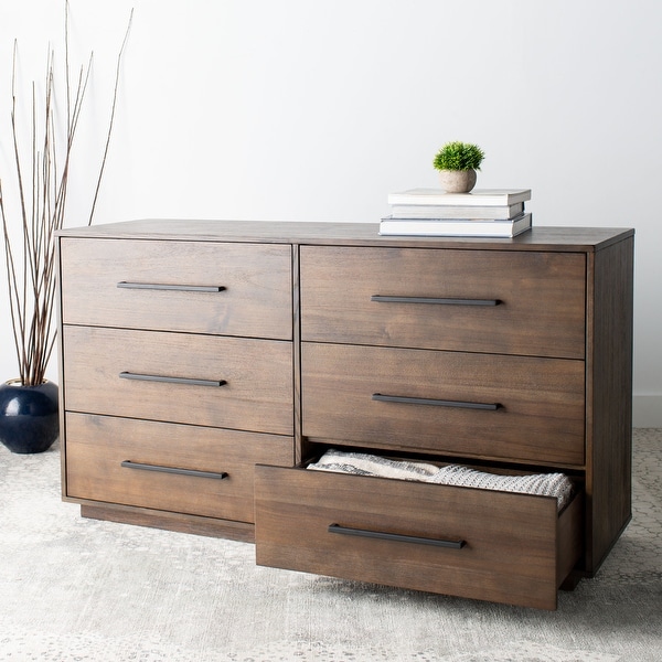 SAFAVIEH Couture Lawson 6-drawer Dark Chocolate Brown Dresser