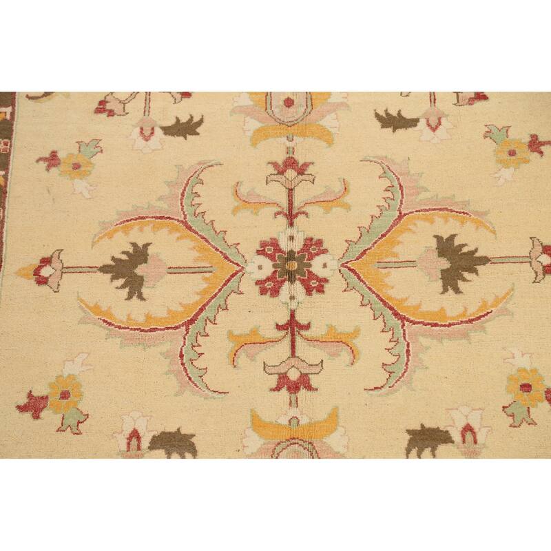 Floral Traditional Chobi Oriental Area Rug Hand-knotted Wool Carpet - 6'8" x 9'4"