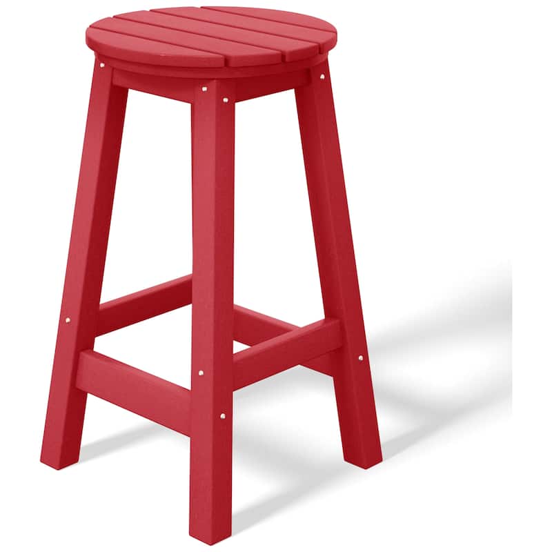 Laguna Hdpe All Weather Outdoor Patio 24" Round Counter Stool (Set Of 2)