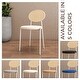 preview thumbnail 5 of 78, Leisuremod Euston Modern Dining Chair Upholstered Velvet or Leather Seat Wicker Back Accent Chair for Home Living Room & Kitchen