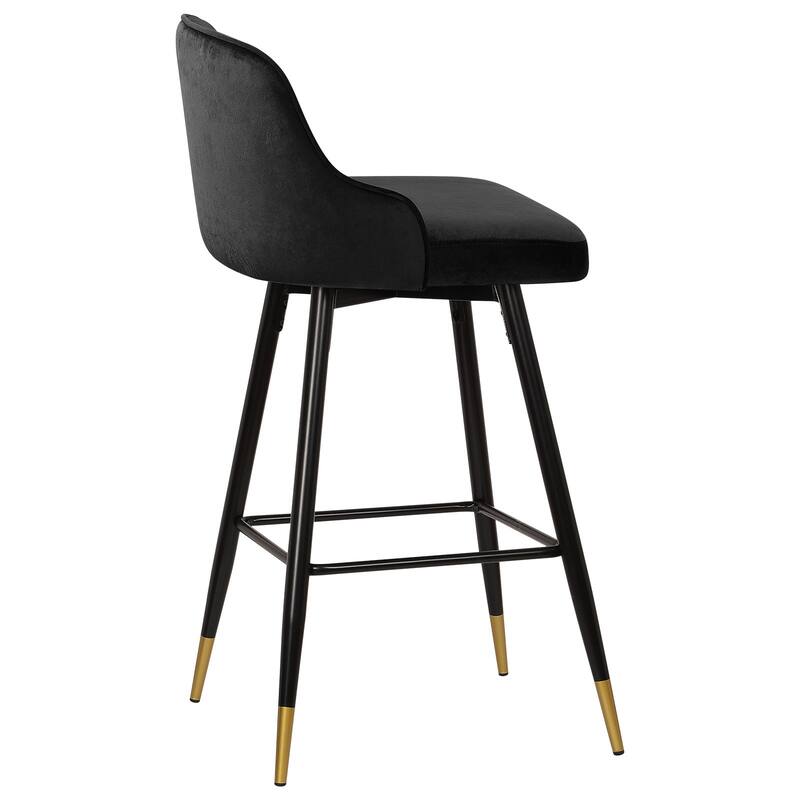 Modern Velvet Upholstered Swivel Counter/ Bar Stools Set of 2/4