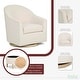 preview thumbnail 5 of 6, Evolur Luna Swivel Chair and Ottoman with 360° Swivel Motion