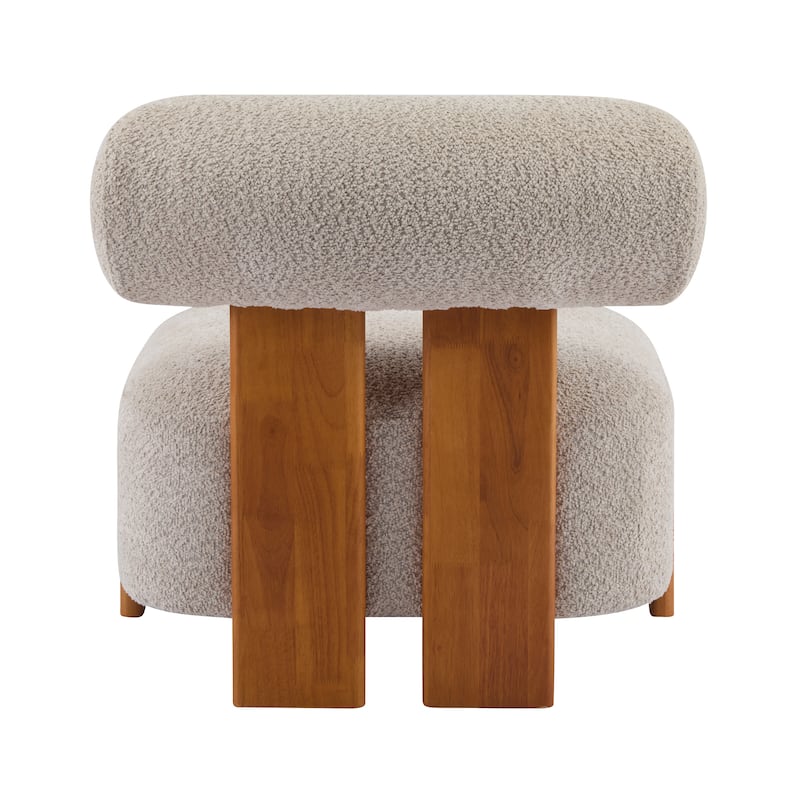 Natural Side Chair Office Chair Coffee Chair Armless Chair Vanity Chair Dressing Chair with Wood Legs