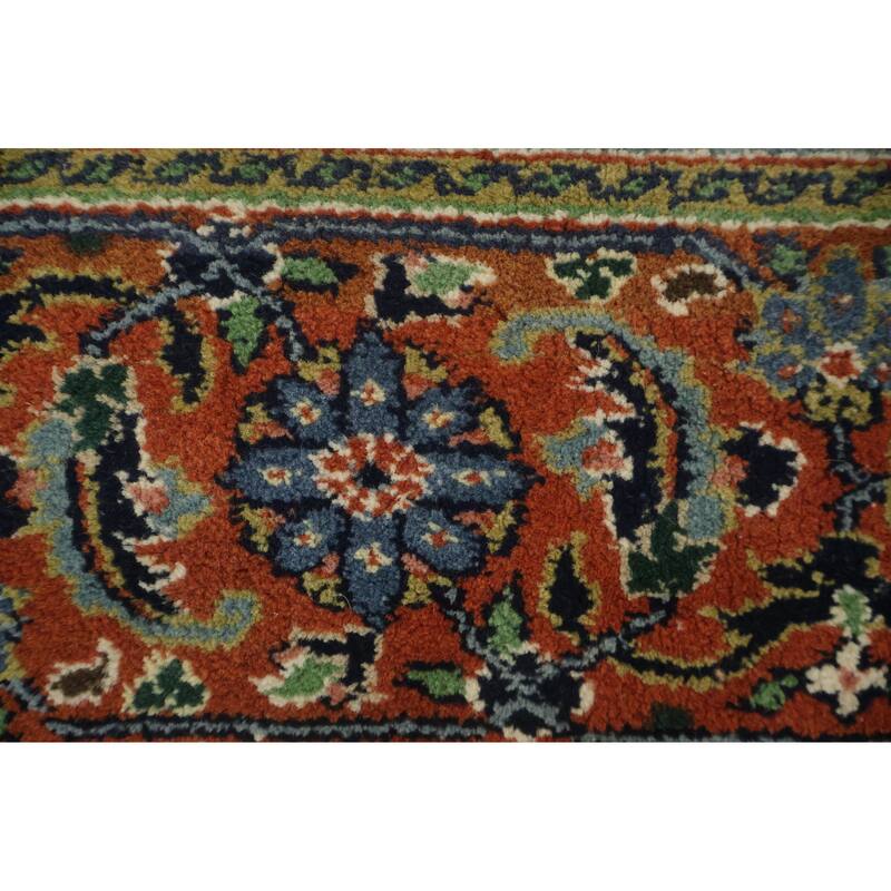 Hand Knotted Oriental 100% Wool Carpet Traditional Geometric Beige & Ivories Tabriz Area Rug - 9' 9'' X 6' 3''