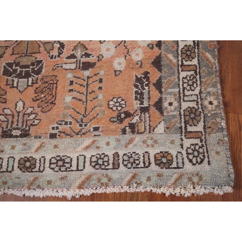 Lilian Persian Vintage Runner Rug Hand-Knotted Wool Carpet - 3'8" x 9'9"