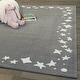 preview thumbnail 1 of 14, Mod-Tod Stars Border Kids Area Rug 3'11" x 5'7" - Grey