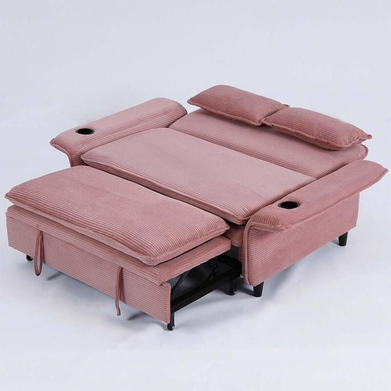 65.74-inch Adjustable Armrest and Backrest Multi-Functional Sofa Bed,Ideal for Bedrooms and Living Rooms