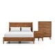preview thumbnail 13 of 13, Furniture of America Beau Midcentury 3-Piece Walnut Wood Platform Bedroom Set