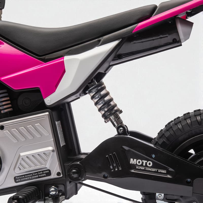 24V Kids Ride-On Electric Motorcycle, 200W Motor, Adjustable Speed, LED Lights, Bluetooth & Music, 3.11-9.32MPH, Ages 5-15