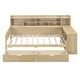 preview thumbnail 12 of 10, Maximize Stroage Space Daybed Wooden Platform Bed Natural Finsh Twin Size Daybed Frame w/ 2 Drawers, No Box Spring Needed