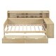 preview thumbnail 9 of 17, Multi-functional Twin Size Daybed Bed Frame with Study Desk Shelf and 2 Storage Drawer