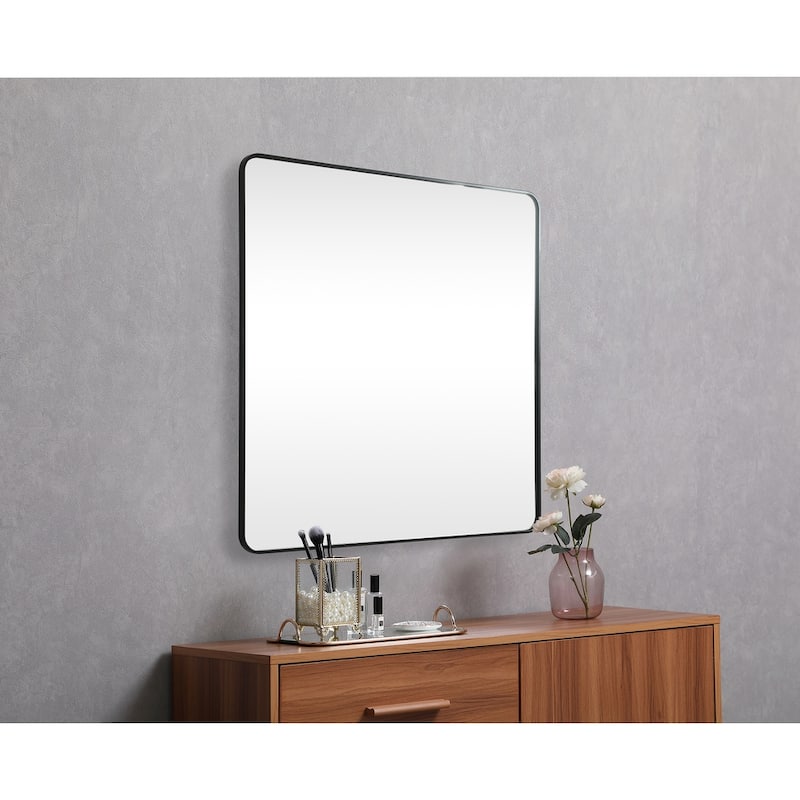Indigo Home Soft corner metal square mirror 48x48 inch