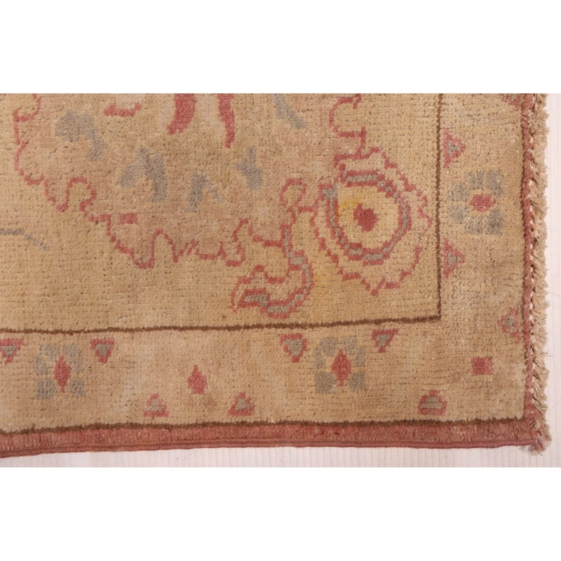 ECARPETGALLERY Hand-knotted Oushak Red Wool Rug - 10'1 x 13'9