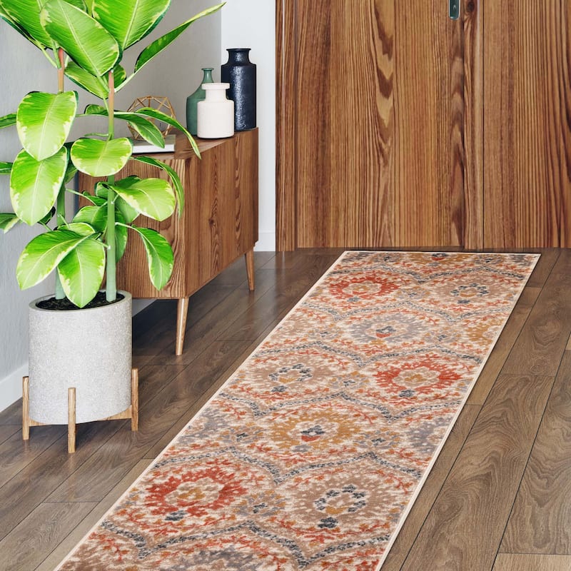 Superior Oriental Traditional Indoor Area Rug - 2' 7" x 8' - Ginger