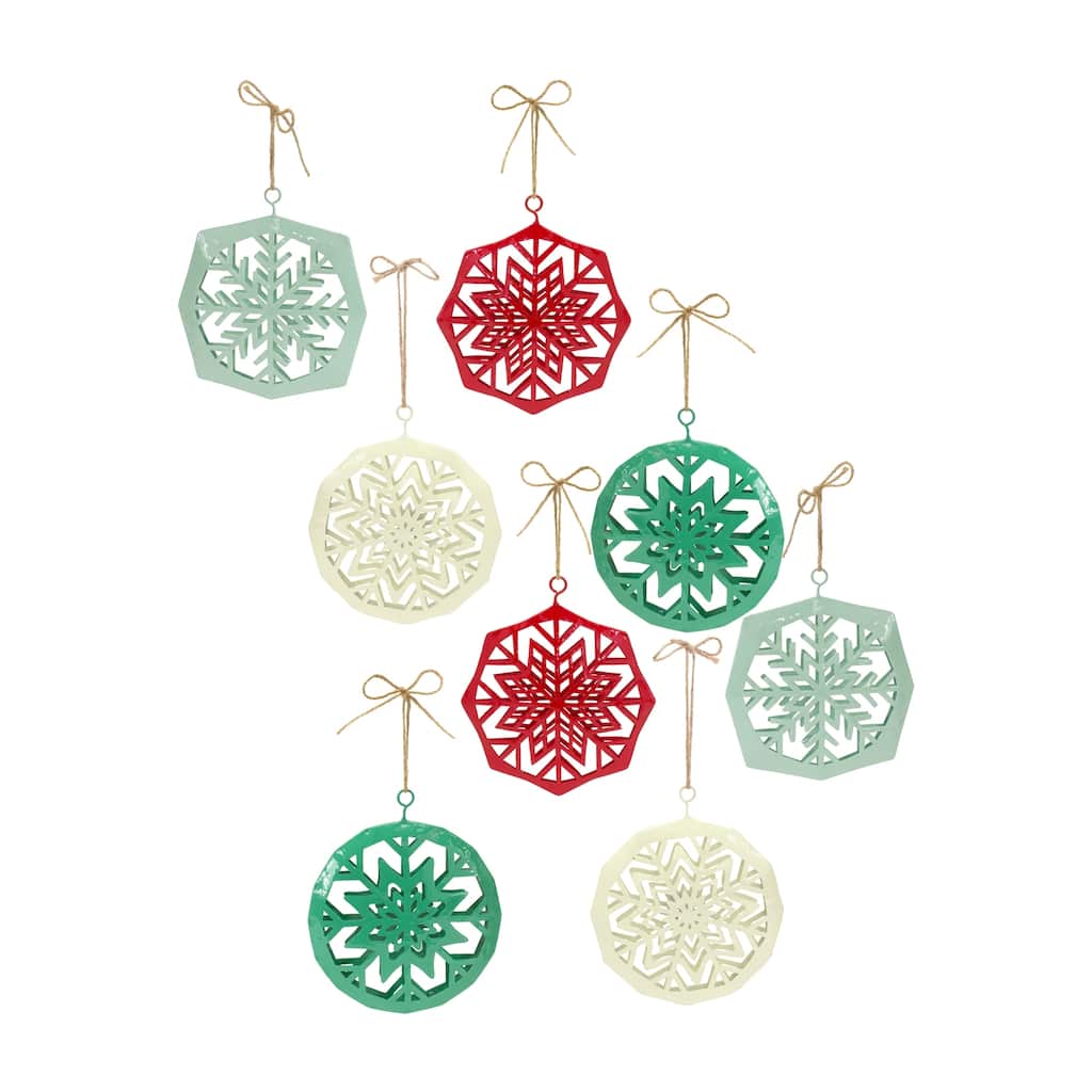 Metal Snowflake Ornament (Set of 8)