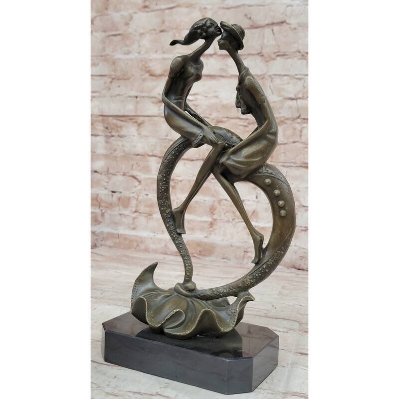 Everlasting Love Solid Bronze Sculpture Abstract Modern Artwork By Collet