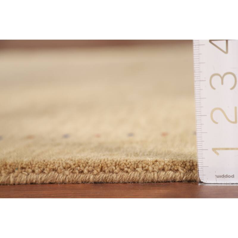 Tribal Gabbeh Area Rug Handmade Oriental Wool Carpet - 3'11"x 5'10"