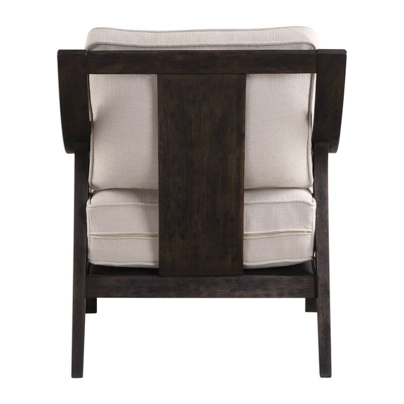 Uttermost Lyle 27 1/4 Inch Wide Wood Frame Accent Chair with Fabric