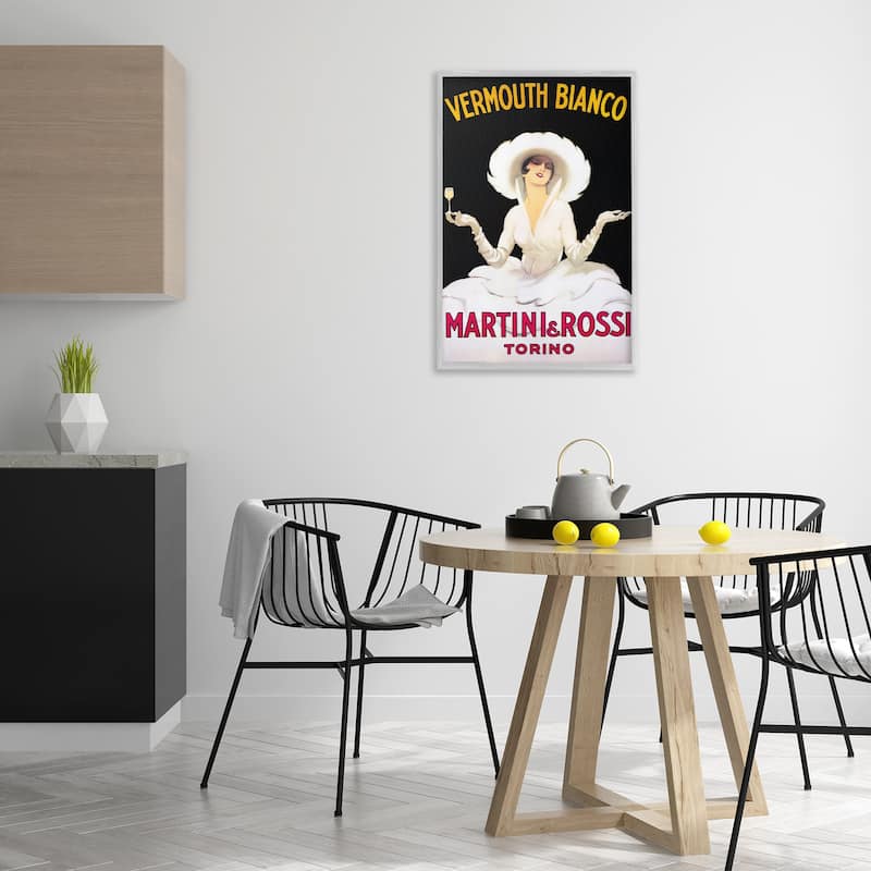 Stupell Vermouth Vintage Lady Advertisement Framed Giclee Art Design By Marcus Jules