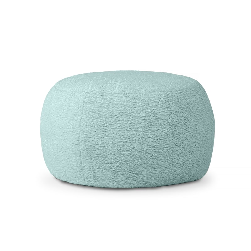 Jaxx Ellis Pouf - Modern Shearling Faux-Lamb Plush Fleece Ottoman