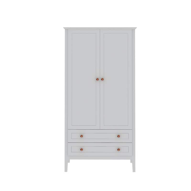 Manhattan Comfort Crown Full Wardrobe with Hanging and 2 Drawers
