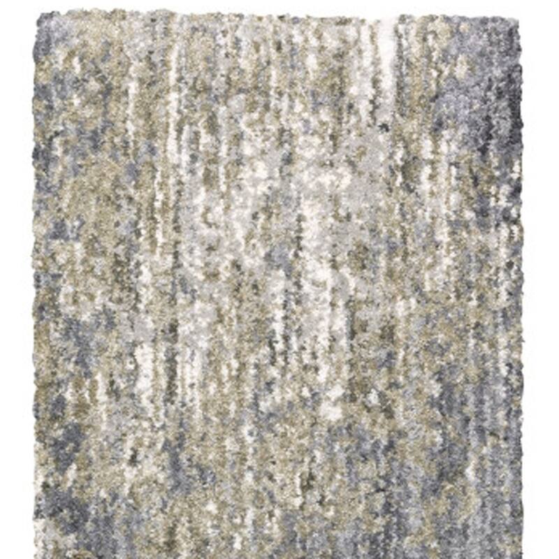 HomeRoots Abstract Shag Rectangle Area Rug