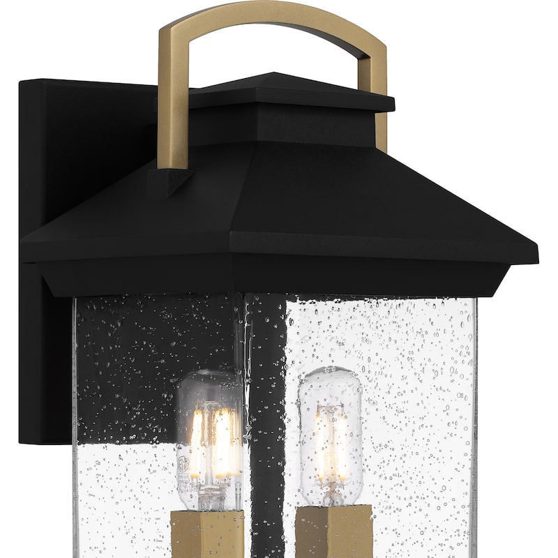 Henderson 2-Light Earth Black Outdoor Wall Lantern